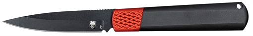 Picture of CobraTec Knives Gideon Hidden Release 3" OTF Plain Black D2 Steel Blade, 4.25" Black/Red Aluminum Handle CTGHRBRB