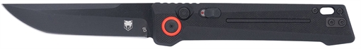 Picture of CobraTec Knives Inferno 3.50" OTF Tanto Plain Black TiCN D2 Steel Blade, 4.75" Black Textured Handle CTIFRBLK