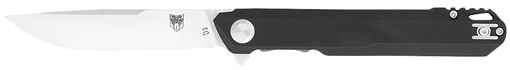 Picture of CobraTec Knives Monarch 3.50" Folding Plain Satin D2 Steel Blade, 4.75" Black G10 Handle CTMONBLK
