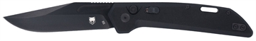 Picture of CobraTec Knives Naja 3.50" Folding Plain Black Powder Coated D2 Steel Blade, 4.75" Black G10 Scales Handle CTNAJBLK