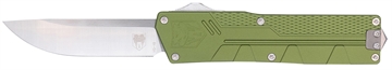 Picture of CobraTec Knives Paragon Sports South Exclusive OTF Plain Satin VG-10 SS Blade Green Textured CTPRNEDGODG
