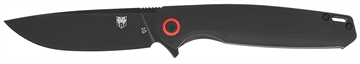 Picture of CobraTec Knives Rath EDC 3.50" Folding Plain Black D2 Steel Blade, 4.50" Black G10 Handle CTRATHBLK