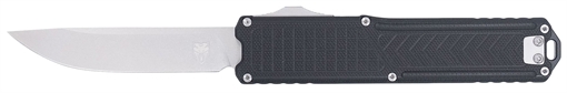Picture of CobraTec Knives Ranger 3.25" OTF Plain Stonewashed D2 Steel Blade, 4.75" Black Textured G10 Scales Handle CTRNGBLKDNS