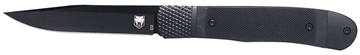 Picture of CobraTec Knives Trapper Small 3.13" Folding Plain 154CM SS Blade, 4.25" Black G10 Handle CTTHRG10BKO