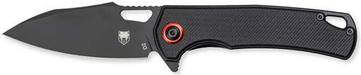 Picture of CobraTec Knives Wolverine 3.13" Folding Drop Point Plain Black Stonewashed D2 Steel Blade, 4.25" Black Textured G10 Scales Handle CTWOLVERINEG10