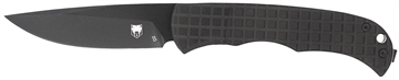 Picture of CobraTec Knives CTWOLVERINEGRN Wolverine 3.13" OTF Drop Point Plain Black TiCN D2 Steel Blade, 4.25" Black Textured G10 Handle CTWOLVERINEBLK