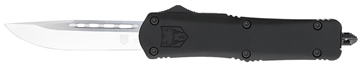 Picture of CobraTec Knives FS-3 Medium 3" OTF Drop Point Plain D2 Steel Blade, 4.50" Black Aluminum Alloy Handle MBFS3DNS