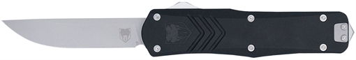 Picture of CobraTec Knives FS-X Gen III Medium 3" OTF Drop Point Plain Stonewashed D2 Steel Blade, 4.68" Aluminum Handle MBLKFSXGEN3DNS
