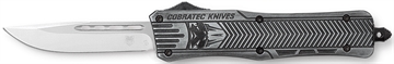 Picture of CobraTec Knives CTK-1 American Flag Medium 3" OTF Drop Point Plain Stonewashed D2 Steel Blade, 5" Black Aluminum Alloy Handle MSWCTK1MDNS
