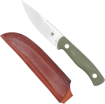 Picture of COBRATEC KOONSMAN 4" FIXED BLD OD GREEN D2 W/LEATHER SHEATH CTKMNODG