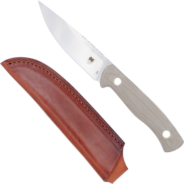 Picture of COBRATEC KOONSMAN 4" FIXED BLD TAN D2 W/LEATHER SHEATH CTKMNTAN