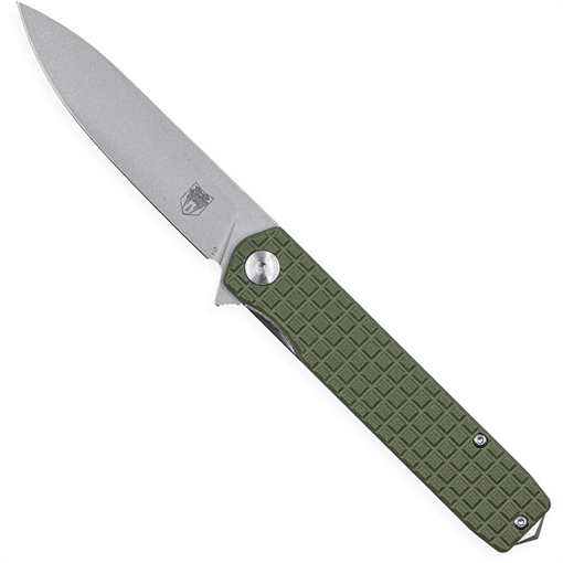 Picture of CobraTec CobraTec Large Cayden Drop Knife Folding Blade OD Green CTCAYDENODGDNS 099654043655