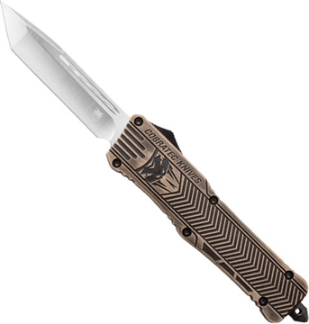 Picture of COBRATEC LARGE CTK1 OTF SAND DISTRESSED CRKTE 3.75" TANTO LDSDCTK1LTNS