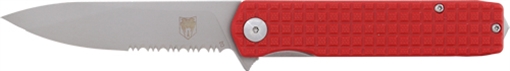 Picture of COBRATEC MEDIUM CAYDEN 3.25" RED/SS D2 SERRATED BLADE MCTCAYDENRDDS