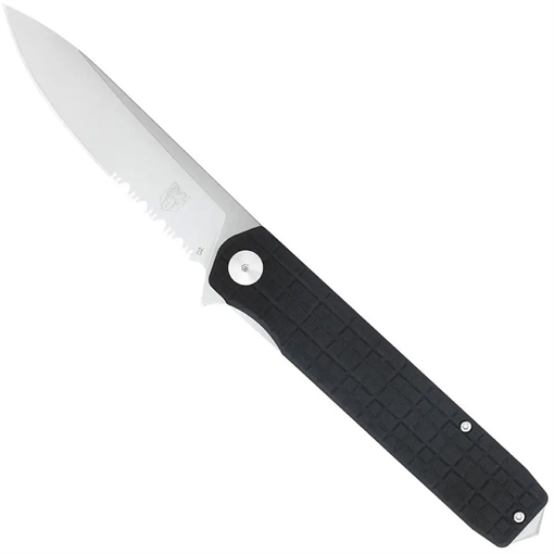 Picture of CobraTec CobraTec Medium Cayden Drop Serrated Knife Folding Blade Black MCTCAYDENBLKDS 099654045093