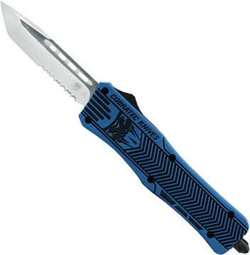 Picture of COBRATEC MEDIUM CTK1 OTF NRA BLUE 3" TANTO SERRATED MNBGBCTK1MTS