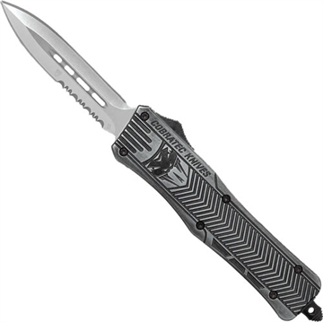 Picture of COBRATEC MEDIUM CTK1 OTF STONEWASH 3" DAGGER SERRATED MSWCTK1MDAG1SS