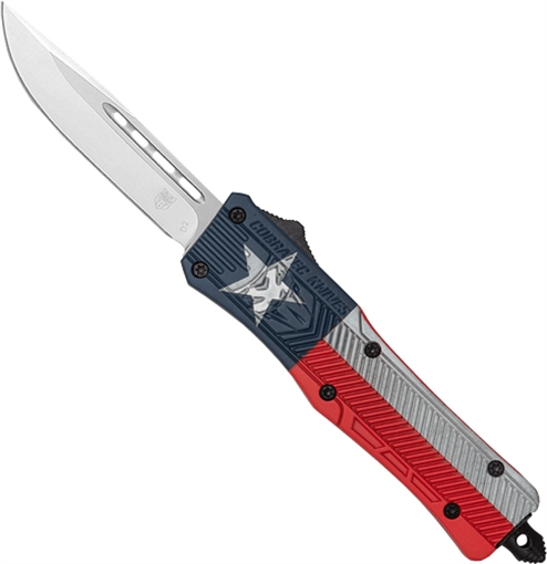 Picture of COBRATEC MEDIUM CTK1 OTF TEXAS STATE FLAG CRKTE 3" DROP POINT MTXCTK1MDNS