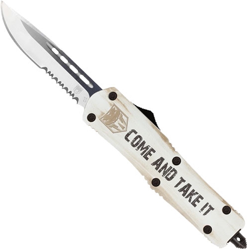 Picture of COBRATEC MEDIUM FS3 OTF COME AND TAKE IT 3" DROP PNT SRRTD MCATIFS3DS