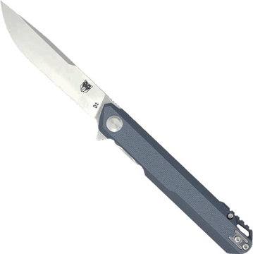 Picture of CobraTec Knives Monarch 3.50" Folding Plain Satin D2 Steel Blade, 4.75" Gray G10 Handle CTMONGRY
