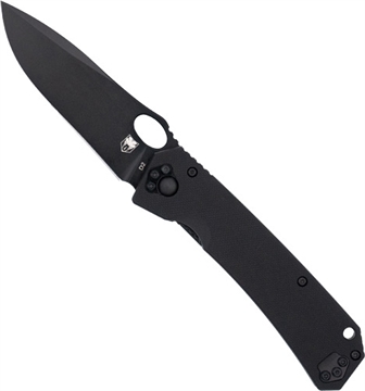 Picture of COBRATEC RAVEN 3.25" FOLDER BLACK D2 STEEL W/LANYARD HOLE CTRVN