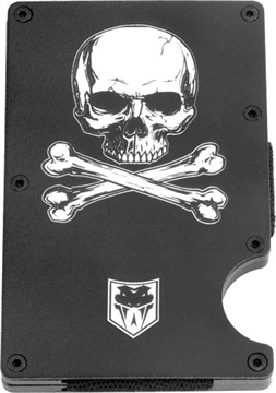 Picture of COBRATEC RFID JOLLY ROGER ALUMINUM WALLET W/MONEY CLIP RFIDJR