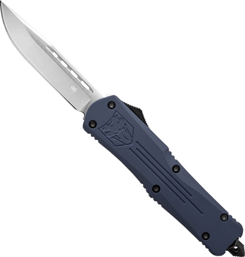 Picture of COBRATEC SMALL FS3 OTF NYPD BLUE 3" D2 DROP POINT SNYFS3DNS