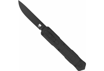 Picture of COBRATEC SMALL RAPTOR OTF BLACKOUT 2.5" DROP POINT CTSRPTBKODNS