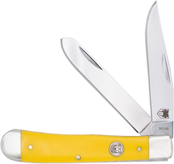 Picture of COBRATEC TRAPPER TWO BLADE G-10 YELLOW DELRIN/SS SLIP JNT CTTDTRPDLNYEL