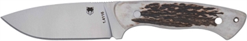 Picture of COBRATEC TWIN MOUNTAIN 4" FIXED BLADE GENIUN STAG W/SHTH CTTWMSTG4