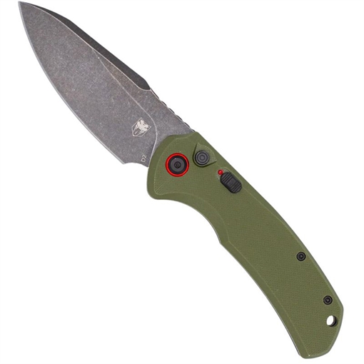 Picture of CobraTec CobraTec Vanguard Auto Folding Knife Auto Folding Blade OD Green CTVGDODG