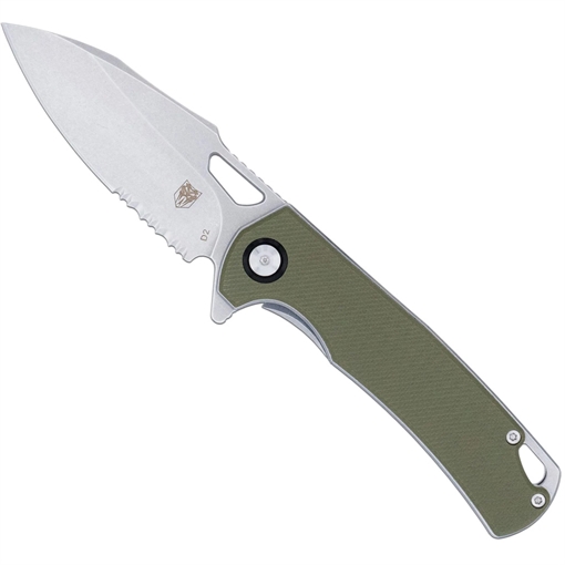 Picture of CobraTec CobraTec Wolverine Liner Lock Drop Serrated Knife Folding Blade OD Green CTWOLVERINEODGDS 753389272819