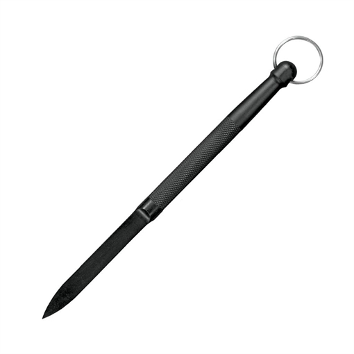 Picture of Cold Steel Delta Dart 3.38" Fixed Plain Black knurled w/Lanyard Ring Zy-Ex Handle CS92DD