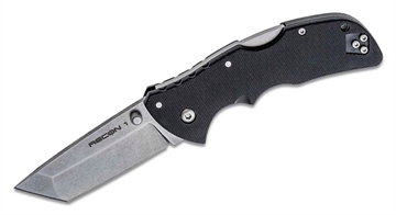 Picture of Cold Steel Recon 1 Mini 3" Folding Tanto Plain Stonewashed AUS-10A SS Blade/ Black Textured GRN Handle CS27BAT