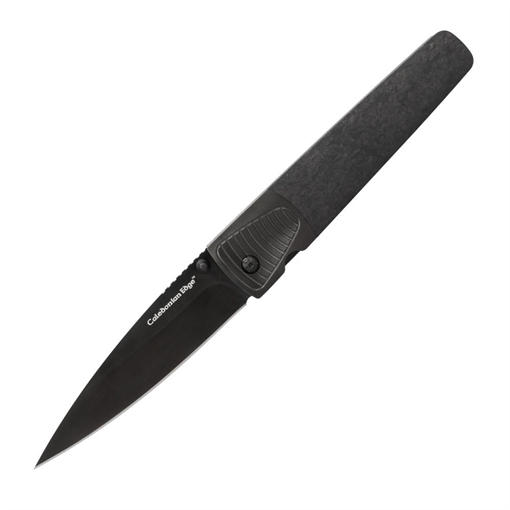 Picture of Cold Steel CSFL42CLD Caledonian 60 4.25" Folding Spear Point Plain Black Matte PVD CPM 20V SS Blade, Forged Carbon Fiber Handle CSFL42CLD CS-FL-42CLD