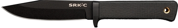 Picture of Cold Steel CS-49LCKD SRK Compact 5" Fixed Plain Black Tuff-Ex Finish SK-5 Steel Blade/Black Kray-Ex Handle Includes Sheath CS49LCKD