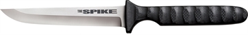 Picture of Cold Steel CS-53NCC Spike 4" Fixed Drop Point Plain Cryo 4116 SS Blade/Black Scalloped Griv-Ex Handle Includes Bead Chain Lanyard/Sheath CS53NCC