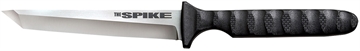 Picture of Cold Steel CS-53NCT Spike 4" Fixed Tanto Plain Cryo 4116 SS Blade/Black Scalloped Griv-Ex Handle Includes Bead Chain Lanyard/Sheath CS53NCT
