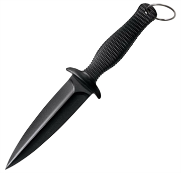 Picture of Cold Steel CS-92FBA FGX Boot Blade II 5" Fixed Plain Black Griv-Ex Blade/Black Checkered Kray-Ex Handle CS92FBA