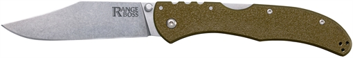 Picture of Cold Steel Range Boss Folding Clip Point Plain 4034 SS Blade/5.25" OD Green Zy-Ex Handle CS20KR7
