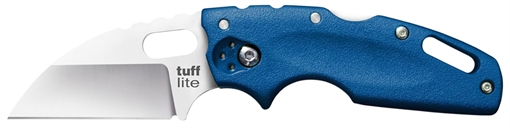 Picture of Cold Steel Tuff Lite 2.50" Folding Sheepsfoot Plain AUS-8A SS Blade/Blue Griv-Ex Handle Includes Belt Clip CS20LTB