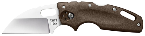 Picture of Cold Steel Tuff Lite 2.50" Folding Sheepsfoot Plain AUS-8A SS Blade/Flat Dark Earth Griv-Ex Handle Includes Pocket Clip CS20LTF