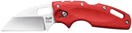Picture of Cold Steel Tuff Lite 2.50" Folding Clip Point Plain AUS-8A SS Blade/Red Griv-Ex Handle Includes Pocket Clip CS20LTR