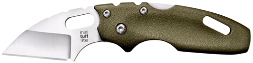 Picture of Cold Steel Tuff Lite Mini 2" Folding Sheepsfoot Plain 4034 Stainless Steel Blade/OD Green Griv-Ex Handle Includes Pocket Clip CS20MTGD