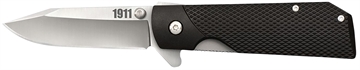 Picture of Cold Steel 1911 3" Folding Clip Point Plain 4034 SS Blade Black Textured Griv-Ex Handle Includes Pocket Clip CS20NPJAAZ
