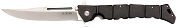 Picture of Cold Steel Luzon Large 6" Folding Plain 8Cr13MoV SS Blade/Black GFN Handle Features Safety Switch Includes Pocket Clip CS20NQX