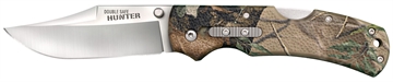 Picture of Cold Steel Double Safe Hunter 3.50" Folding Clip Point Plain Satin 8Cr13MoV SS Blade/ Camo GFN Handle Includes Pocket Clip CS23JE