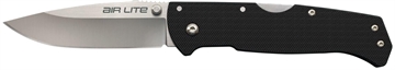 Picture of Cold Steel Air Lite 3.50" Folding Drop Point Plain AUS-10A SS Blade/Black G10 Handle Includes Pocket Clip CS26WD