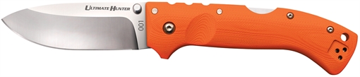 Picture of Cold Steel Ultimate Hunter 3.50" Folding Drop Point Plain American S35VN Blade/5" Orange G10 Handle Includes Belt Clip CS30URY