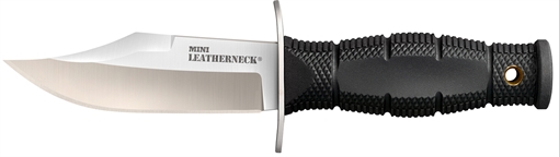 Picture of Cold Steel Leatherneck Mini 3.50" Fixed Clip Point Plain 8Cr13MoV SS Blade/3.25" Black Contoured Kray-Ex Handle Includes Sheath CS39LSAB